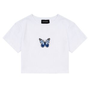 Croptop Butterfly | Trắng